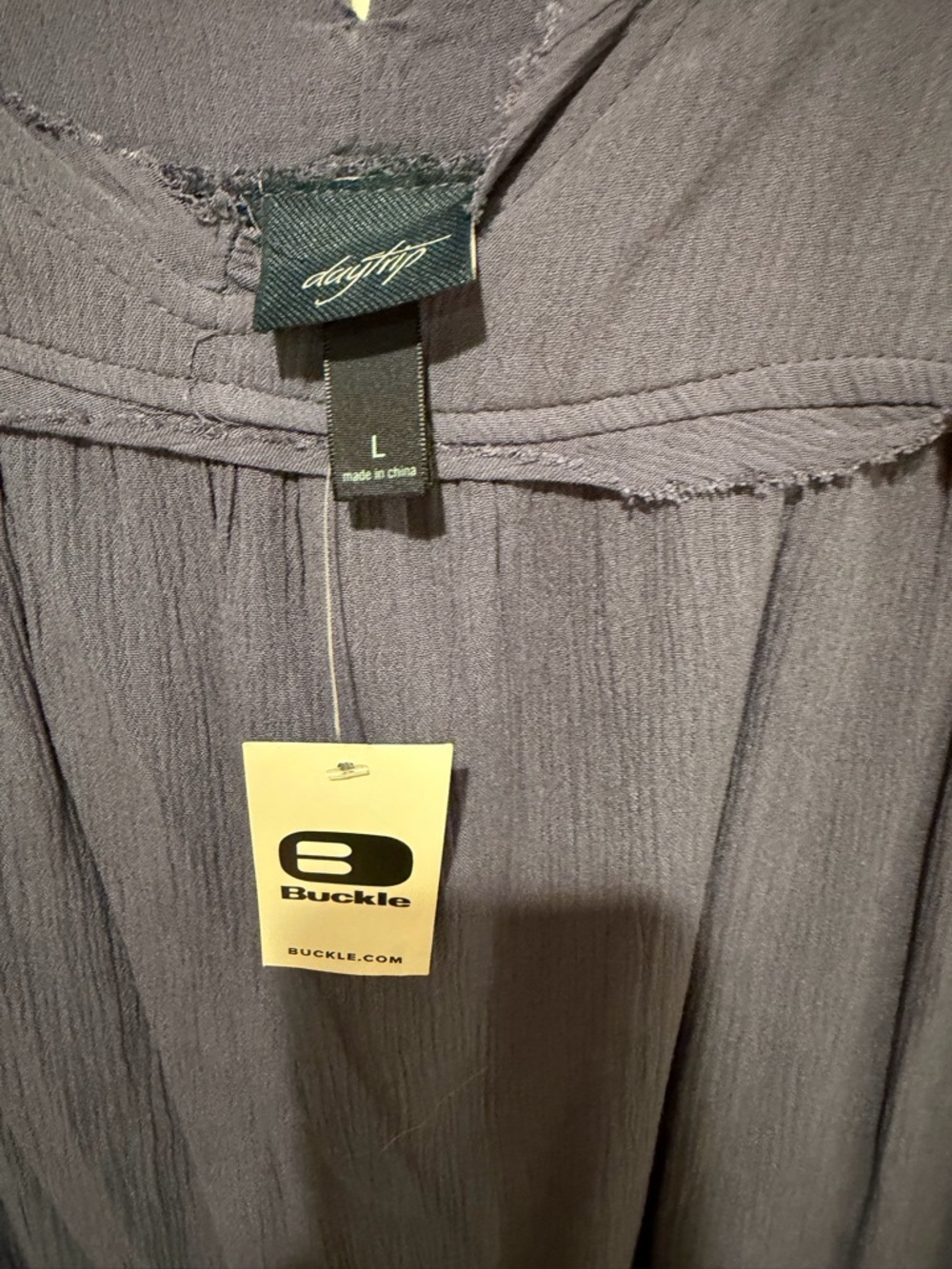 Buckle Women's Short Sleeve V-Neck Tunic - Slate Blue - Picture 7 of 9
